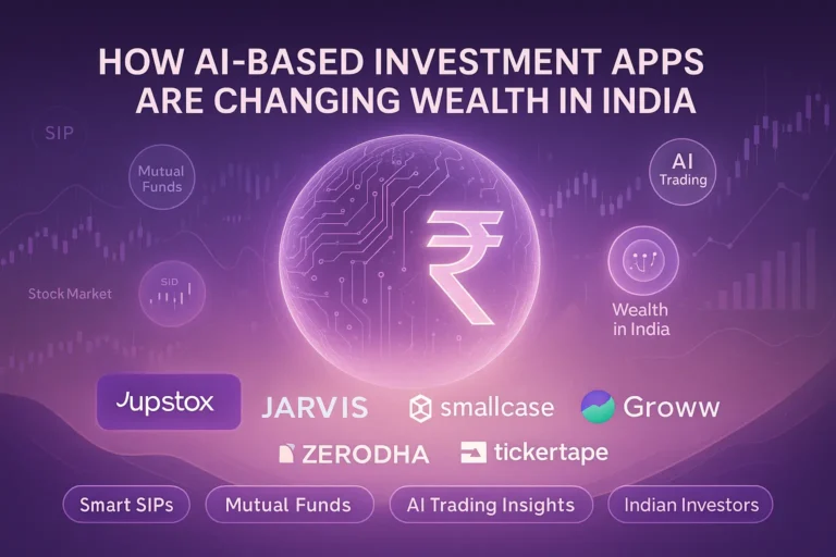 AI-based investment apps like Tickertape, Jarvis Invest, Groww, Zerodha, Smallcase, and Upstox are transforming Indian wealth creation through mutual funds, SIPs, and stock market automation.