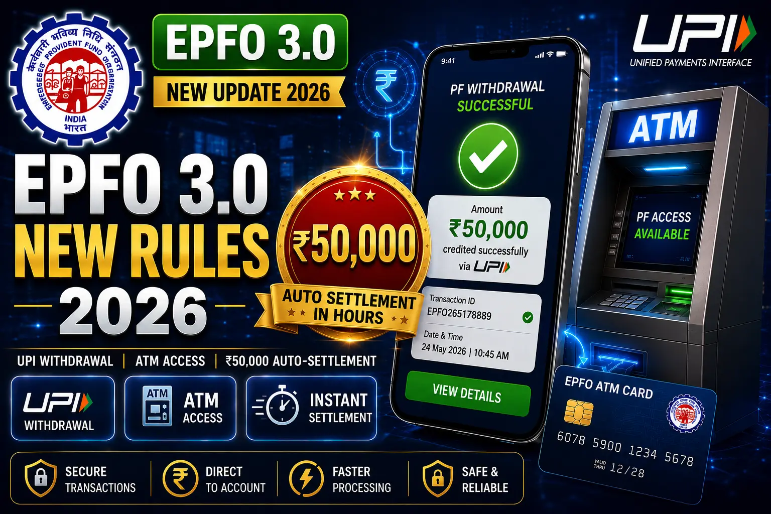 EPFO New Withdrawal Rules 2026–Employees Checking Pension & Claims Online