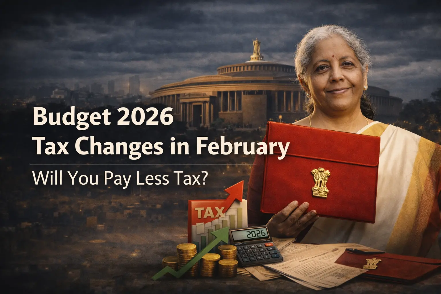 Budget 2026 tax changes explained with Finance Minister presenting Union Budget and impact on income tax slabs in India
