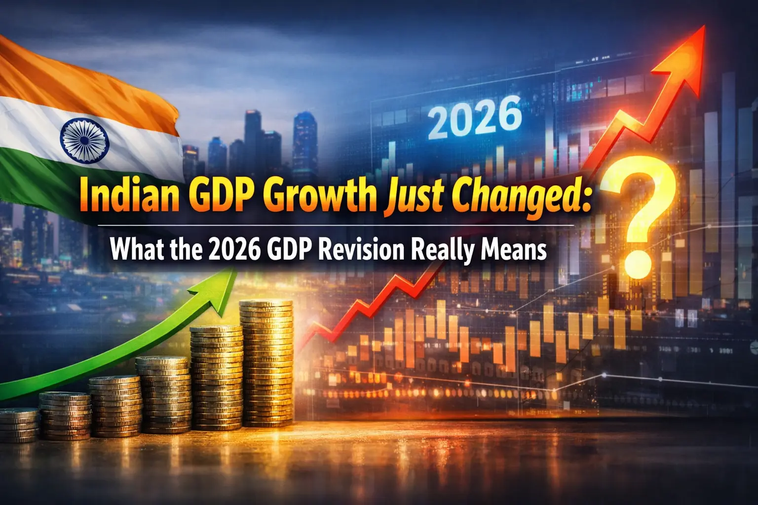 Indian GDP growth just changed as India revises GDP calculation in 2026 using GST data, consumer surveys and Vahan data, impacting economic growth estimates.