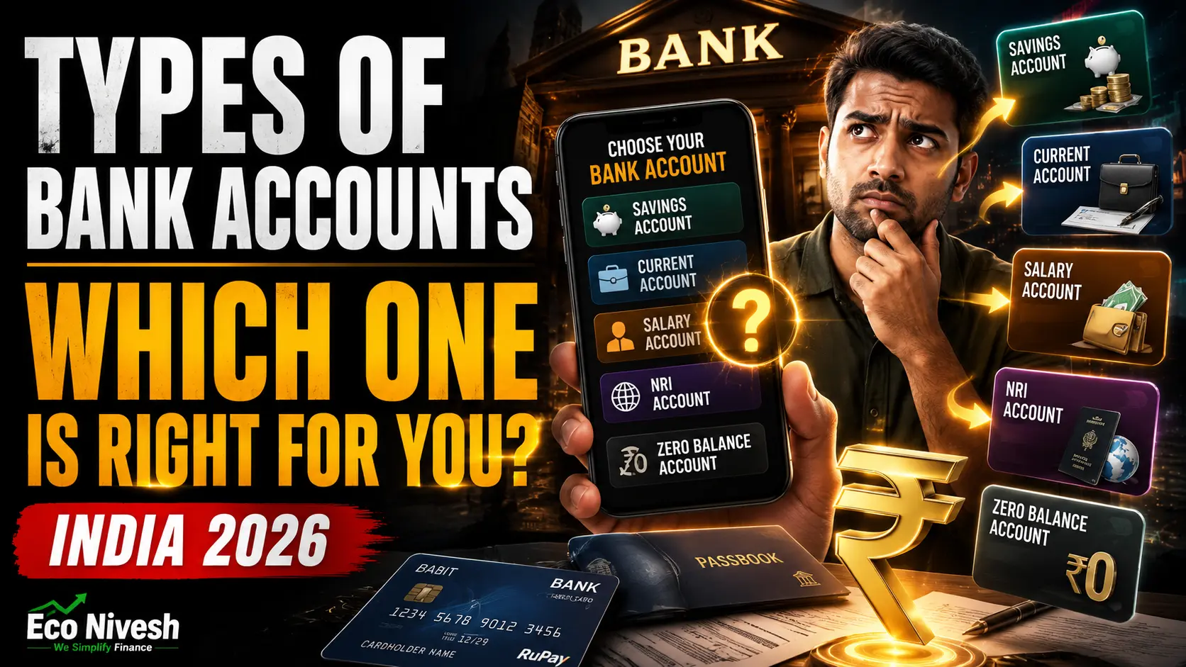 Types of Bank Accounts in India 2026 – Savings, Current, Salary, NRI & Zero Balance Accounts